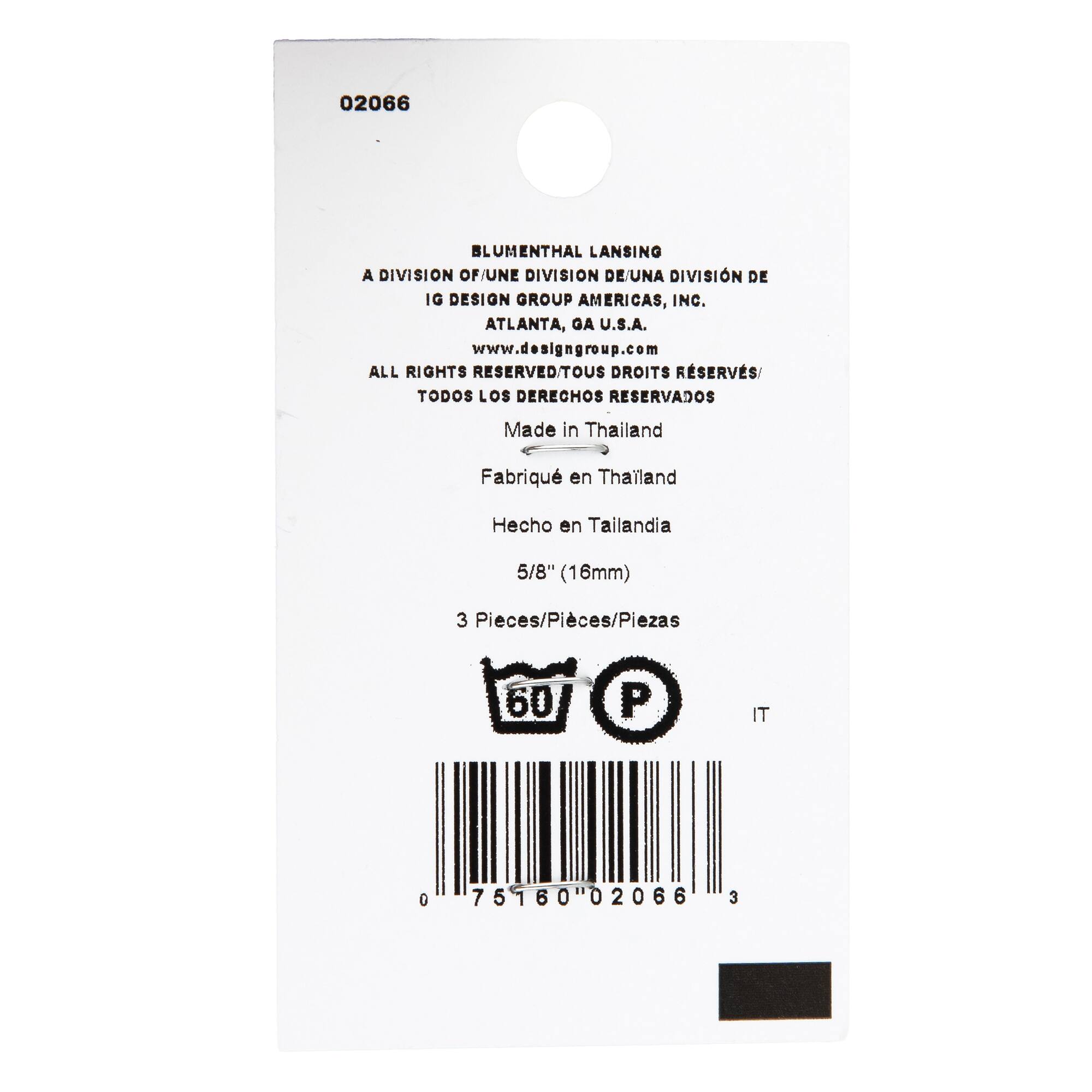 LaMode 5/8" Black Domed Shank Buttons, 3ct.